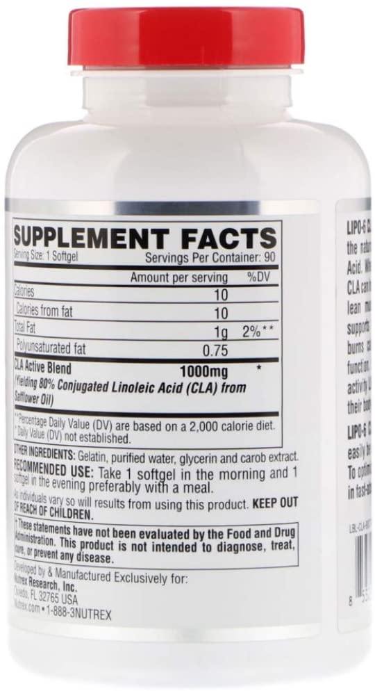 Nutrex - Lipo-6 CLA 90 Softgel Caps