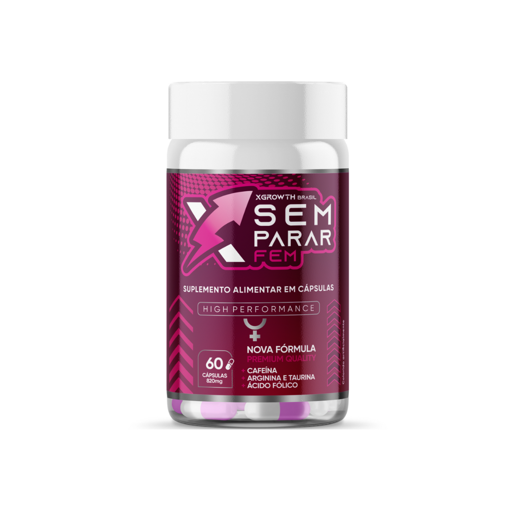 XSEM PARAR Feminino XGrowth Brasil – Energia, Foco e Performance | 60 Cápsulas